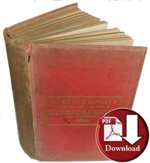 Jakeman & Carvers Directory of  Herefordshire 1914 (Digital Download)
