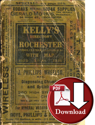 Kellys Directory of Rochester, Strood, Chatham, Gillingham &c, 1925 (Digital Download)