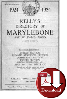 Kellys Directory of Marylebone & St. John's Wood, 1924 (Digital Download)