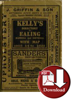 Kellys Directory of Ealing, Hanwell and Southall, 1928 (Digital Download)