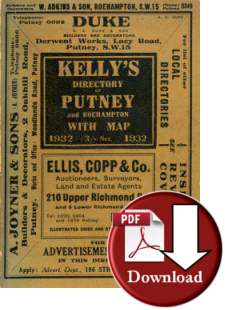 Kellys Directory of Putney & Roehampton, 1932 (Digital Download)