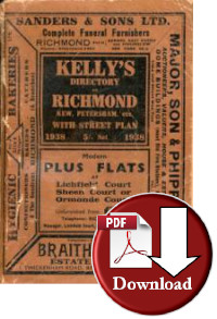 Kellys Directory of Richmond, Kew, Petersham &c 1938 (Digital Download)