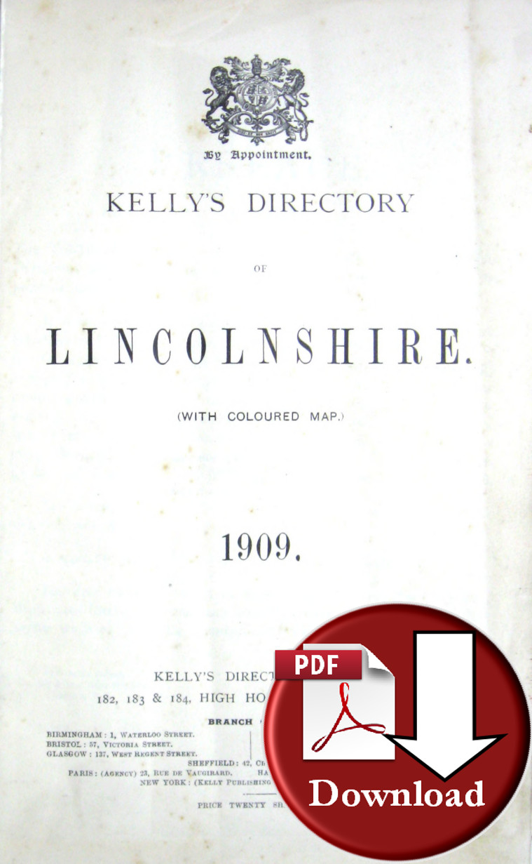 Kelly's Directory of Lincolnshire 1909 (Digital Download)