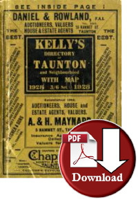 Kellys Directory of Taunton and Neighbourhood 1928 (Digital Download)