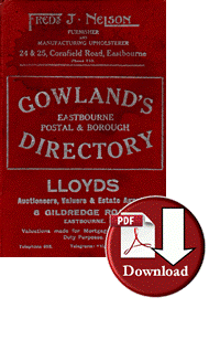 Gowlands Eastbourne Postal & Borough Directory 1922 (Digital Download)