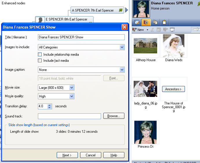 Image of Screen for the Slide Show