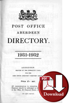Post Office Aberdeen Directory, 1931-1932 (Digital Download)