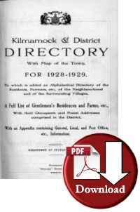 Kilmarnock & District Directory, 1928-29 (Digital Download)