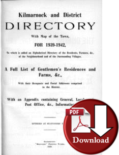 Kilmarnock & District Directory, 1939-42 (Digital Download)