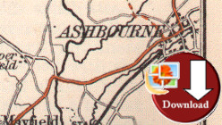 Map of Ashbourne 1883 (Digital Download)