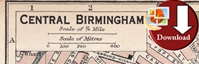 Map of Central Birmingham 1920 (Digital Download)