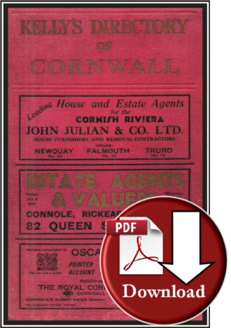 Kelly's Directory of Cornwall, 1935 (Digital Download)