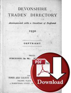 Devonshire Trades Directory, 1930 (Digital Download)
