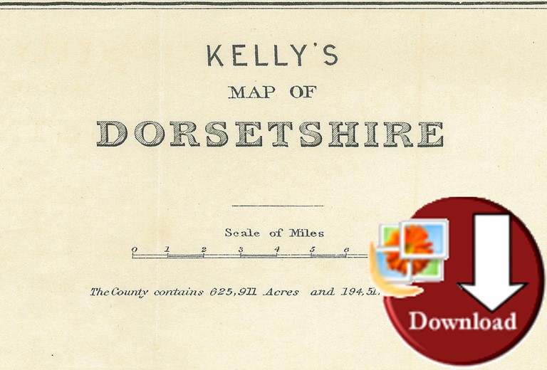 Map of Dorsetshire 1903 (Digital Download)