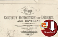 Map of Derby 1905 (Digital Download)