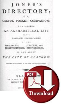 Jone's Directory of Glasgow 1787 (Digital Download)