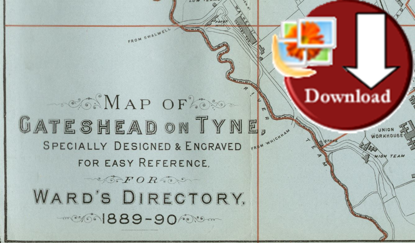 Map of Gateshead 1889 (Digital Download)