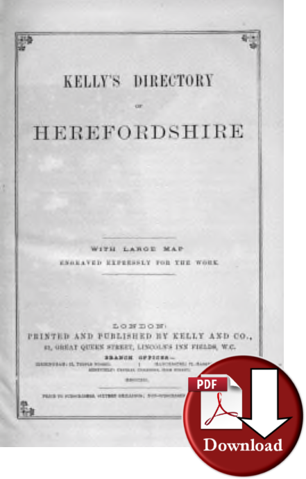 Kelly's Directory of Herefordshire 1891 (Digital Download)