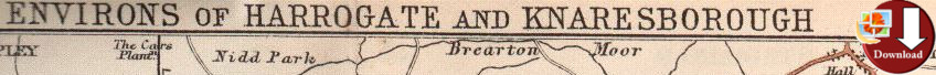 Map of Harrogate, Knaresborough & Environs 1890 (Digital Download)
