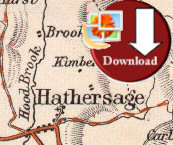 Map of Hathersage area 1883 (Digital Download)