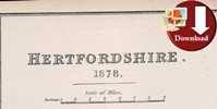 Map of Hertfordshire 1878 (Digital Download)