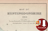Map of Huntingdonshire 1903 (Digital Download)