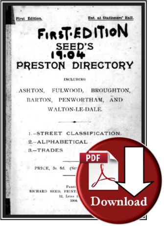 Seed's Preston Directory, 1904 (Digital Download)