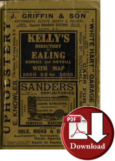 Kellys Directory of Ealing, Hanwell and Southall, 1928 (Digital Download)