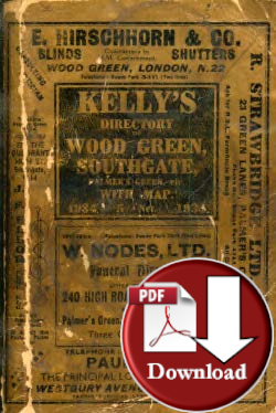 Kelly's Directory of Wood Green, Southgate, Palmer's Green, Winchmore Hill, Bowes Park.1934 (Digital Download)