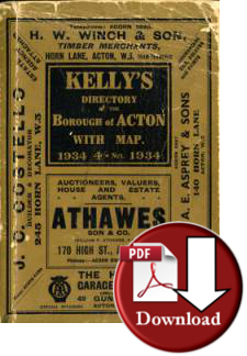 Kelly's Directory of the Borough of Acton 1934 (Digital Download)