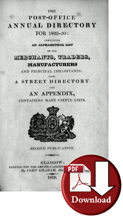 Glasgow Post Office Directory 1829-30 (Digital Download)