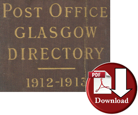 Glasgow Post Office Directory 1912-13 Part1, 2, 3 (Digital Download)