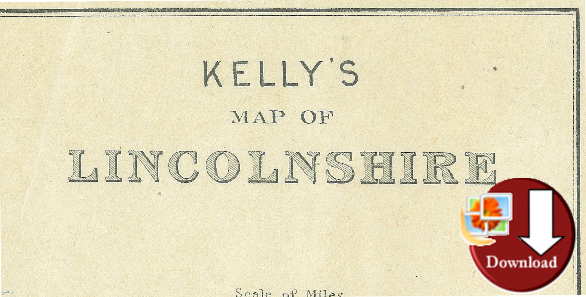 Map of Lincolnshire 1909 (Digital Download)