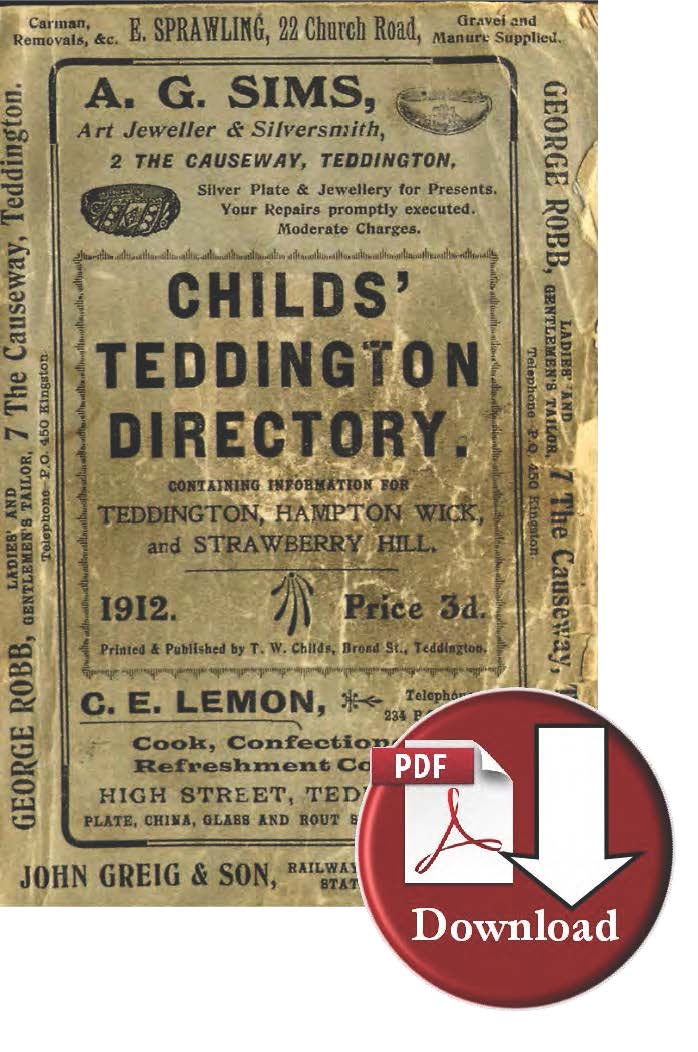 Child's Directory for Teddington 1912 (Digital Download)