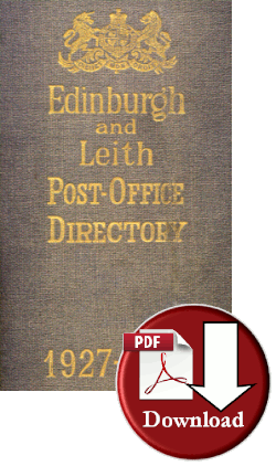 Edinburgh & Leith Post Office Directory 1927-28 Part 1, 2, 3 (Digital Download)