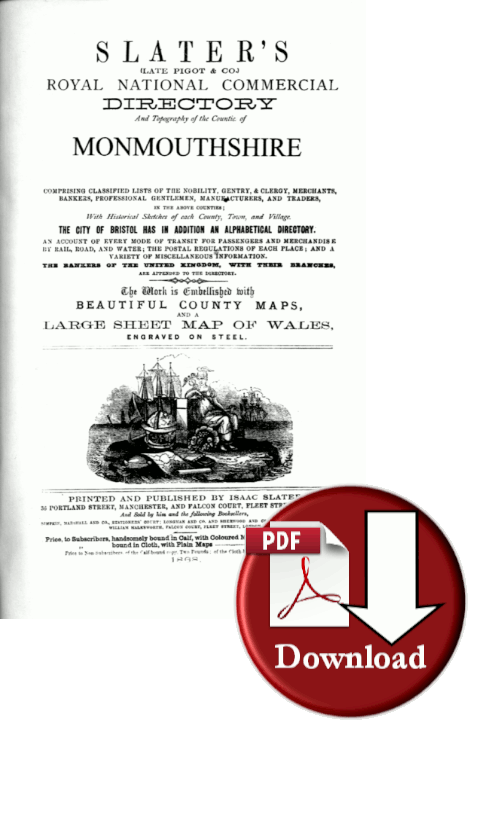 Slater's Directory of Monmouthshire 1868 (Digital Download) - Click to change size