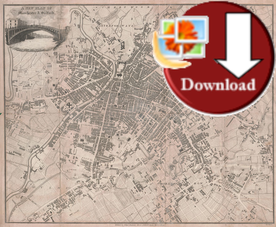 Map of Manchester 1819-20 (Digital Download)