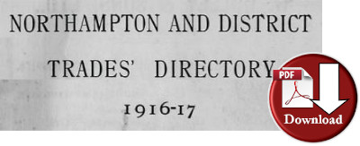 Northampton & District Trades Directory 1916-17 (Digital Download)