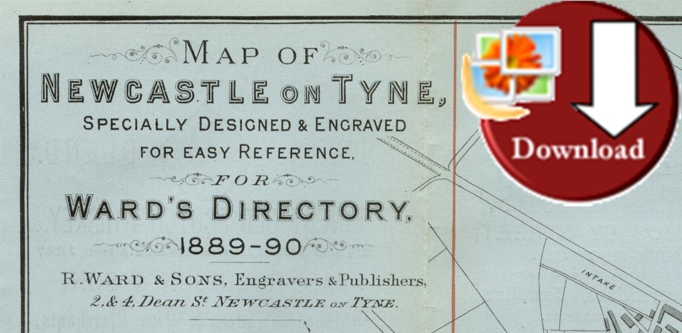 Map of Newcastle 1889 (Digital Download)