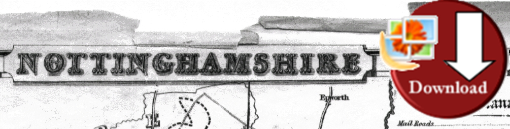 Map of Nottinghamshire 1857 (Digital Download)