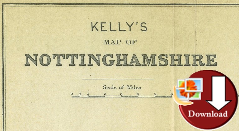 Map of Nottinghamshire 1891 (Digital Download)