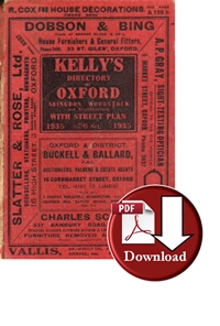 Kelly's Directory of Oxford, Abingdon, Woodstock & Neighbourhood 1935 (Digital Download)