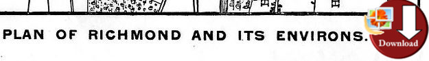 Map of Richmond & Environs 1911 (Digital Download)