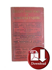 Kelly's Directory of Somersetshire 1931 (Digital Download)