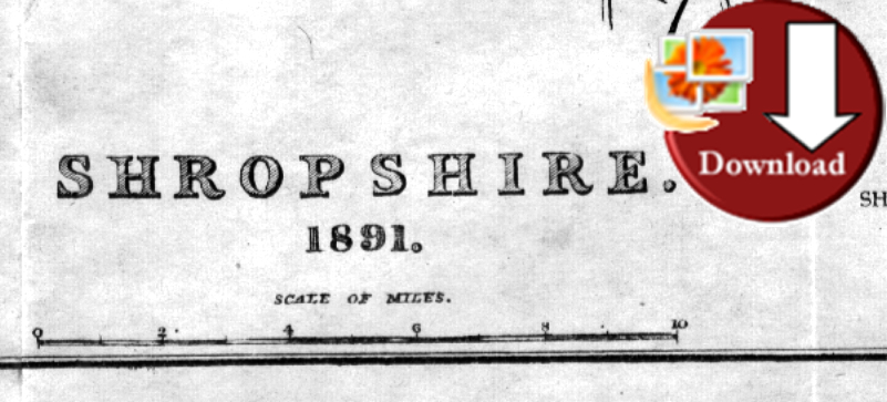 Map of Shropshire 1891 (Digital Download)