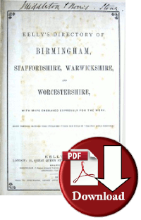 Birmingham Trade Directory, 1888, Kelly's Trade Directories (Digital Download)