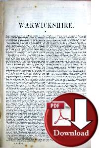 WarwickshireTrade Directory, 1888, Kelly's Trade Directories (Digital Download)
