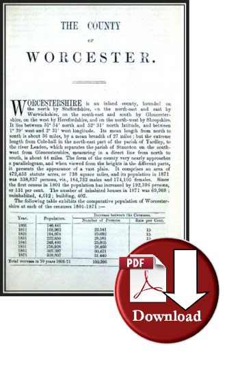 Littlebury's Directory and Gazetteer of Worcestershire, 1873 (Digital Download)