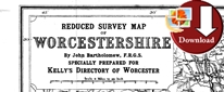 Map of Worcestershire 1930 (Digital Download)